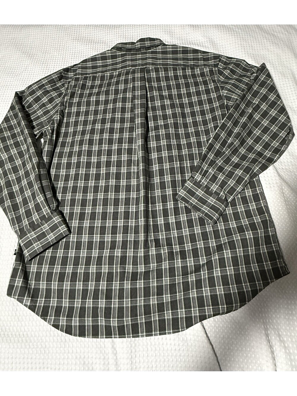 🎄Men’s Dress Shirt Nautica XL Long Sleeve Green Gray - Picture 9 of 12